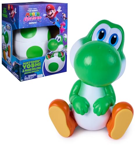 Super Mario Galaxy Film Hatchin Yoshi Interaktive Yoshi Figur mit Sound- und Bewegungseffekten im Ei für große und kleine Fans ab 4 Jahren