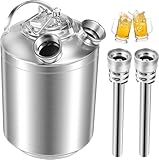 GQTYBZ 10LBierreinigungsfass Edelstahl Bier,- 3-Kopf Zapfanlagen Reinigungsset inkl.Bierleitungsreinigungsgerät Bierfass Biermaschine Reinigungsbehälter für Bierzapfanlage (1A+2S)