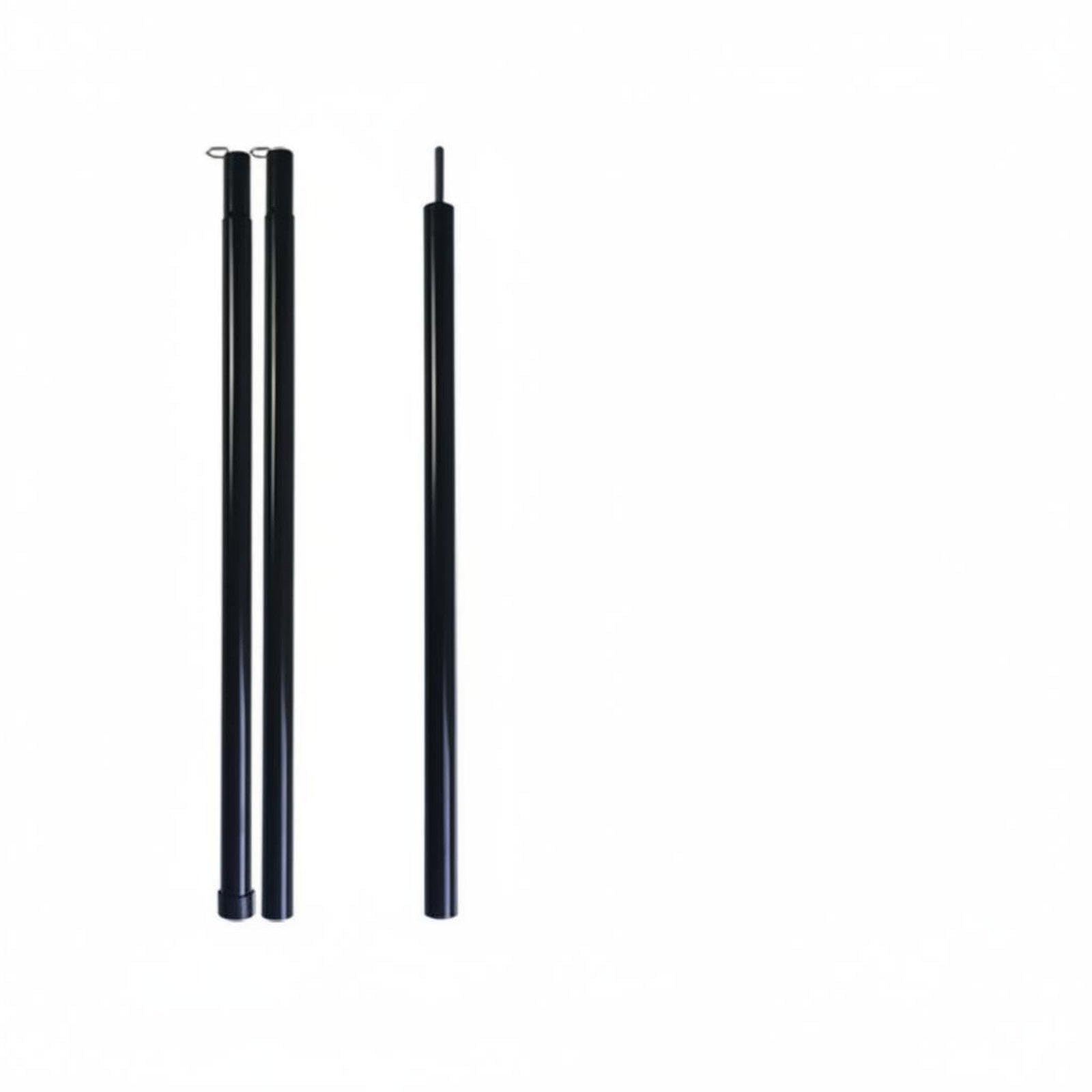 2 Pieces 4-Section Tarp Pole Spring Buckle Connection Adjustable Tarp Pole Heavy Duty Adjustable Awning Support Rod for Car Campers, Tailgating, Beach 1.5M 0.6MM-image-4
