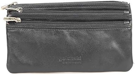 soft leather zip purse