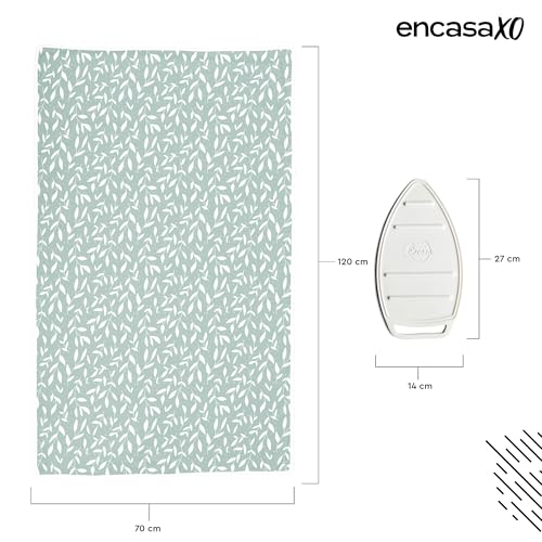 Image of Encasa XO Ironing Mat, 3mm Felt Padding, Silicone Iron Rest Green