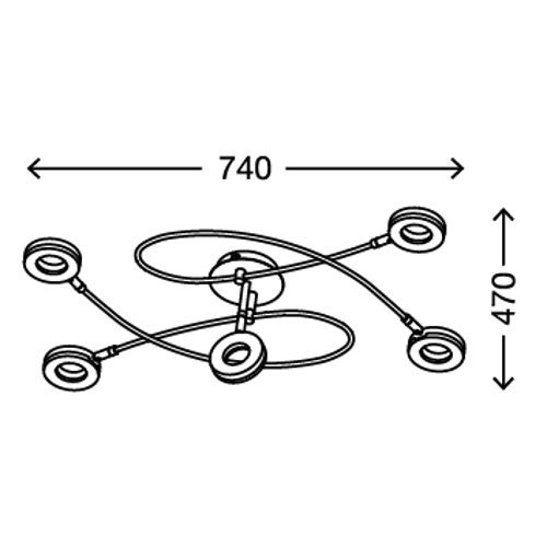BRILONER Plafoniera con Faretti LED Integrata, 4.5...