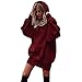 Produktbild BOLANQ aus leinenbluse satintop Satin blusentop dunkelblaues achselshirt geschnürtes sommerliche Winter (Large,Rot)