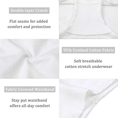 Image of wirarpa Women's Cotton Underwear High Waist Full Coverage Brief Panty Multipack