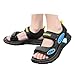 Summer Sandals for Kid Fashion Patchwork Double Adjustable Strap Sport Sandals Casual Lightweight Outdoor Beach Shoes Blue, 9.5