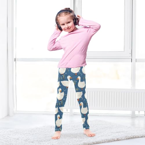 Girls Leggings Gooses Animals Soft Toddler Leggings for Girls Kids Pants Size 4T-10T4