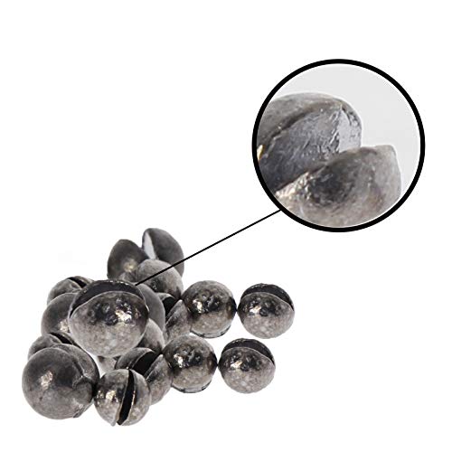 Croch ガン玉セット おもり 釣り 400個セット 丸型 割ビシ 5サイズ入(0.4/0.8/1.0/1.5/2.5g) 6枚目