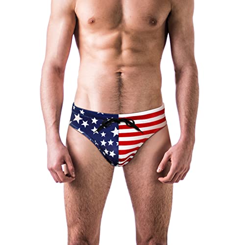 Yahenda Men's American Flag Patriotic Swimwear USA Bikini Swimsuits Beach Hat Sunglasses for 4th of July Independence Day2