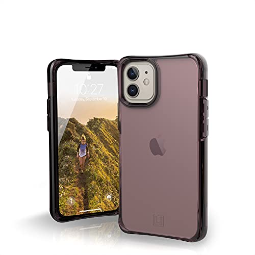U by UAG [U] Mouve Apple iPhone 12 mini (5,4" pouces) Coque (Étui transparent, Compatible le chargement sans fil, Résistant aux chocs, Pare-chocs ultra fin) - aubergine (transparent) Cover