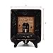CVHOMEDECO. Primitives Country House Decorative Plate with Rack Square Display Wooden Plate Home and Office Décor Art, 6 X 6 Inch