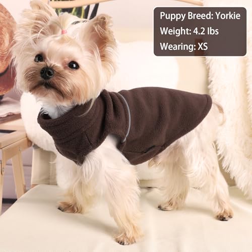 Image of Dog Sweater, X-Small, Brown, Pull On, for Small Breeds up to 1.0 lb, Winter