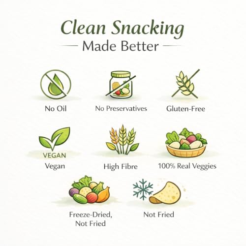 Image of Minimal Vacuum-Dried Mixed Vegetable Chips 150g | 11 Real Veggies Blend | No Oil, No Preservatives | Healthy Vegan Snack | Gluten-Free | Crunchy Veggie Mix