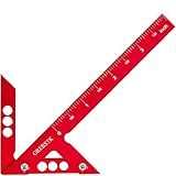 GREBSTK Mini Center Line Scriber, Aluminum Alloy Center Finder, British Units Woodworking Marking Tool with 45 90 Degree Angle Scribing Gauge, 4 inch Scale