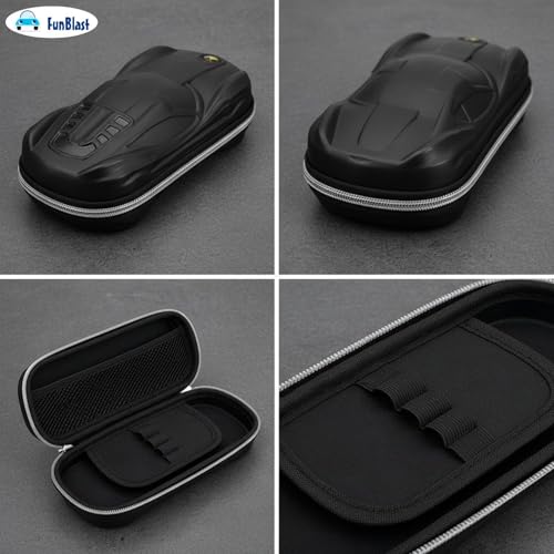 Image of FunBlast Car Design Pencil Case for Kids, Zipper Pencil Pouch for Boys & Girls, School Stationery Organizer, Large Capacity Pen & Pencil Holder, Cute Pencil Box, Birthday Return Gift for Kids (Black)