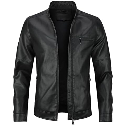 Sliktaa Herren Jacke aus Kunstleder Cover
