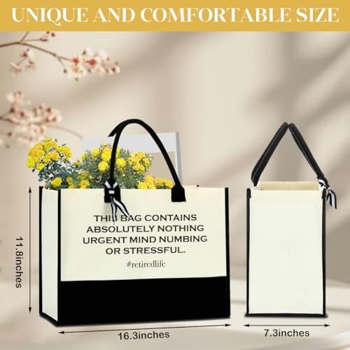 FORBIDDEN PAPER Retirement Gifts for Women Retirement Decorations Travel Gift Lake House Gifts Boat BeachTote Bag3