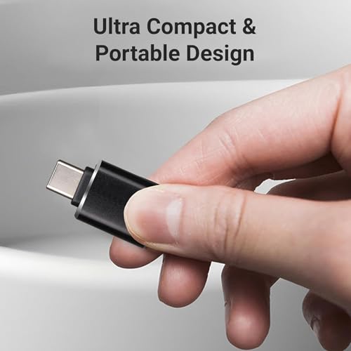 Image of USB Type C to Type A Converter, USB 3.0, High-Speed Data Transfer, Plug and Play, for Wireless Carplay Adaptor, Laptops, Smartphones, Aluminum OTG Cable