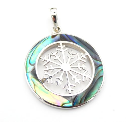 Pendentif coquillage argent anti-allergie nacre d'ormeau femme