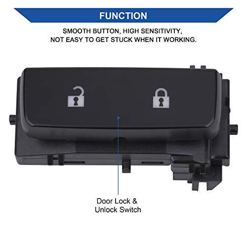 Door Lock Switch Front Left Driver Side, Compatible With 2007-2014 Chevrolet Silverado Gmc Sierra 1500 2500Hd 3500Hd, Replace Oe 15804093 901-119 #TOP1
