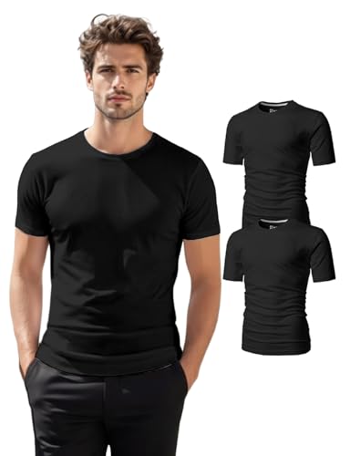 Camisetas manga corta hombre para evitar renovar básicos con pack de cuellos mixtos XS a 3XL