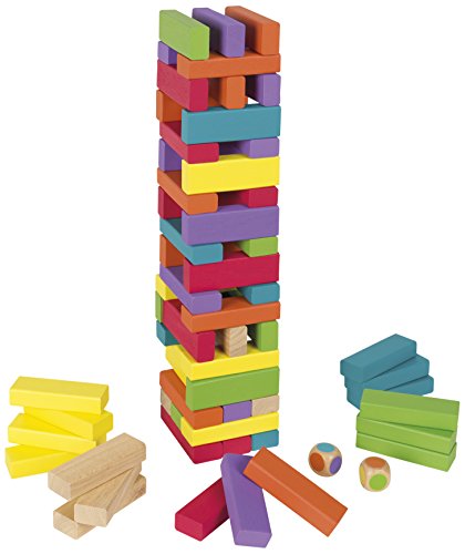 Preisvergleich Produktbild Janod J02012 - Holzturm-Geschicklichkeitsspiel, Equilibloc Colour