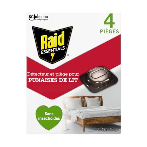 Raid Essentials® - Detector y Trampa para chinches - sin insecticidas - 4 Unidades