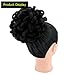KGBFASS Afro Puff Drawstring Ponytail Hair Bun Hairpieces Synthetic Dreadlock Faux Locs Clip in on Chignon Scrunchies Hairpiece Loc Ponytail for Black Women Girls(Nature Black)