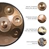 Professal 22-Inch Handpan Drum in D Minor, 10 Notes (432Hz) Steel Drum for Mtat & Music Therapy, Silver Color, Perfect for Musicians and Relaxat. #4