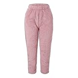 Womens Fleece Pants Casual Solid Stretch Sweatpants Winter Warm Thick Leggings Jogger Plush Pajamas...
