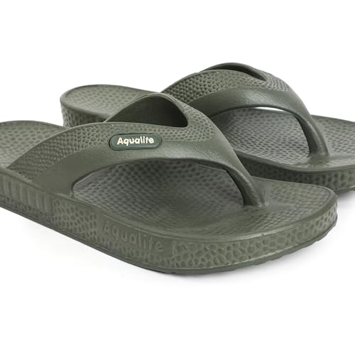 Image of Aqualite AL-1255 Slippers for Men with Comfotable Sole Slip-On Flat Flip Flops, Sliders, Chappal & Comfortable Slipper for Men