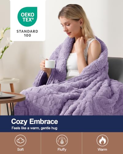 Image of Super Fuzzy Soft Sherpa Fleece Weighted Blanket, 15 lbs Dual Sided Fluffy Heavy Weighted Blankets for Adults - No Bunching with Double Layers of Soft Inner Lining (60 inchx 80 inch, 15 Pounds)