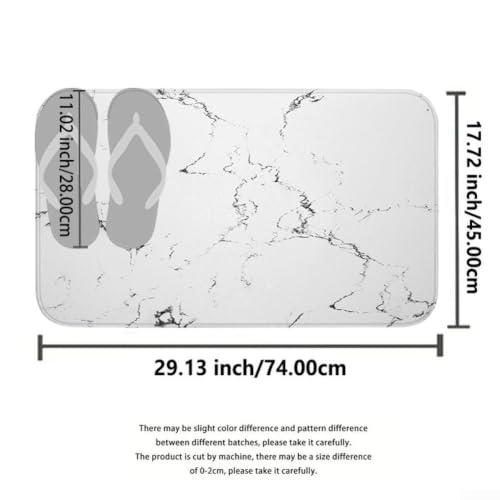 Rideau de douche imperméable et tapis antidérapants marbre - 6