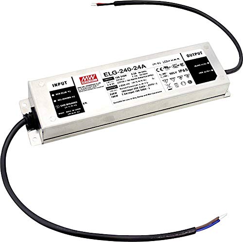 Mean Well ELG-240-24DA-3Y Transformer, LED Driver Constant Voltage, Constant Current 240W 10A 12-24V