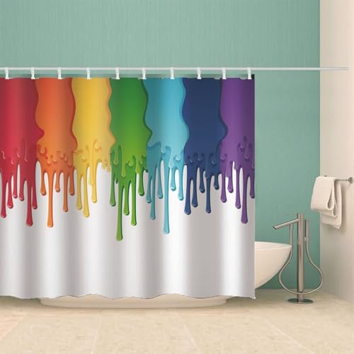 Rideau de douche blanc anti-moisissure imperméable lavable en machine - 4