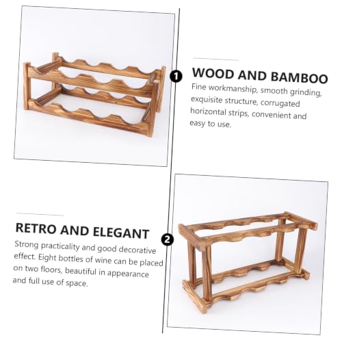Soporte para Botellas de Vino de Madera 2 Niveles miniatura 3
