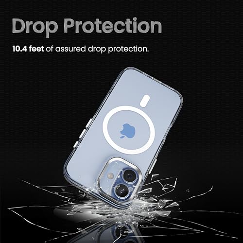 Image of CASEGEAR Super Crystal Transparent Back Cover Case Compatible with iPhone 17 | Lifetime Anti-Yellow | 10.4 Feet Drop Protection | Compatible with MagSafe | 360 Camera Protection