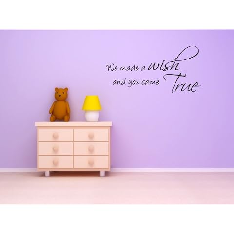 (MEDIUM) 'We made a wish and You came true' vinyl wall art decal Cover