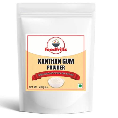 Image of foodfrillz Xanthan Gum Powder | Gluten Free Baking additive,thickening agent (200 g)