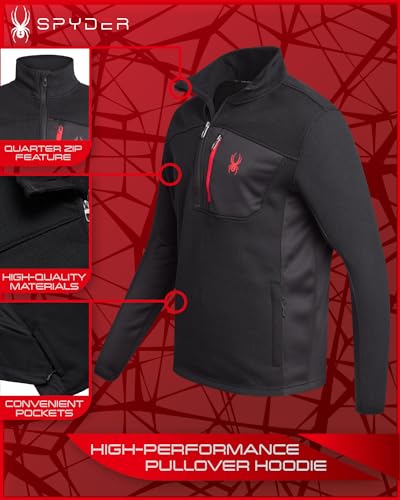 Spyder Men's Sweater - Quarter Zip Fleece Mock Neck Pullover Sweaters - 1/4 Zip Front Sweater Jackets for Men (Sizes: S-XL)3