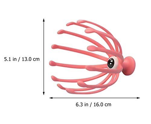 Image of Lukzer Plastic Hand Held Manual Octopus Head Scalp Massager Revive Soothes Headaches, Enhances Sleep, Relieves Stress, Stress & Anxiety Reduction (Black)