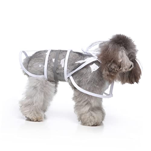 HOLIDYOYO Pet Dog Jumpsuit Reflective Raincoat Pet Hooded Rain Jacket Elastic Material Safety Strip Size s