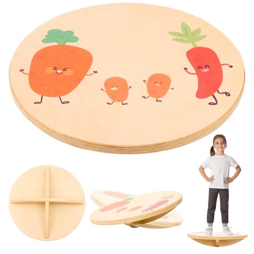 Balance Board per Bambini, Tavola Di Equilibrio In Legno Per Bambini Montessori Giochi Equilibrio Promuove la...