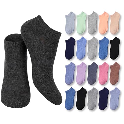 Image of Tipi Toe Women's 20 Pack Colorful Low Cut Socks - Lightweight, Breathable Design for All-Day Comfort Sizes 9-11 /10-13