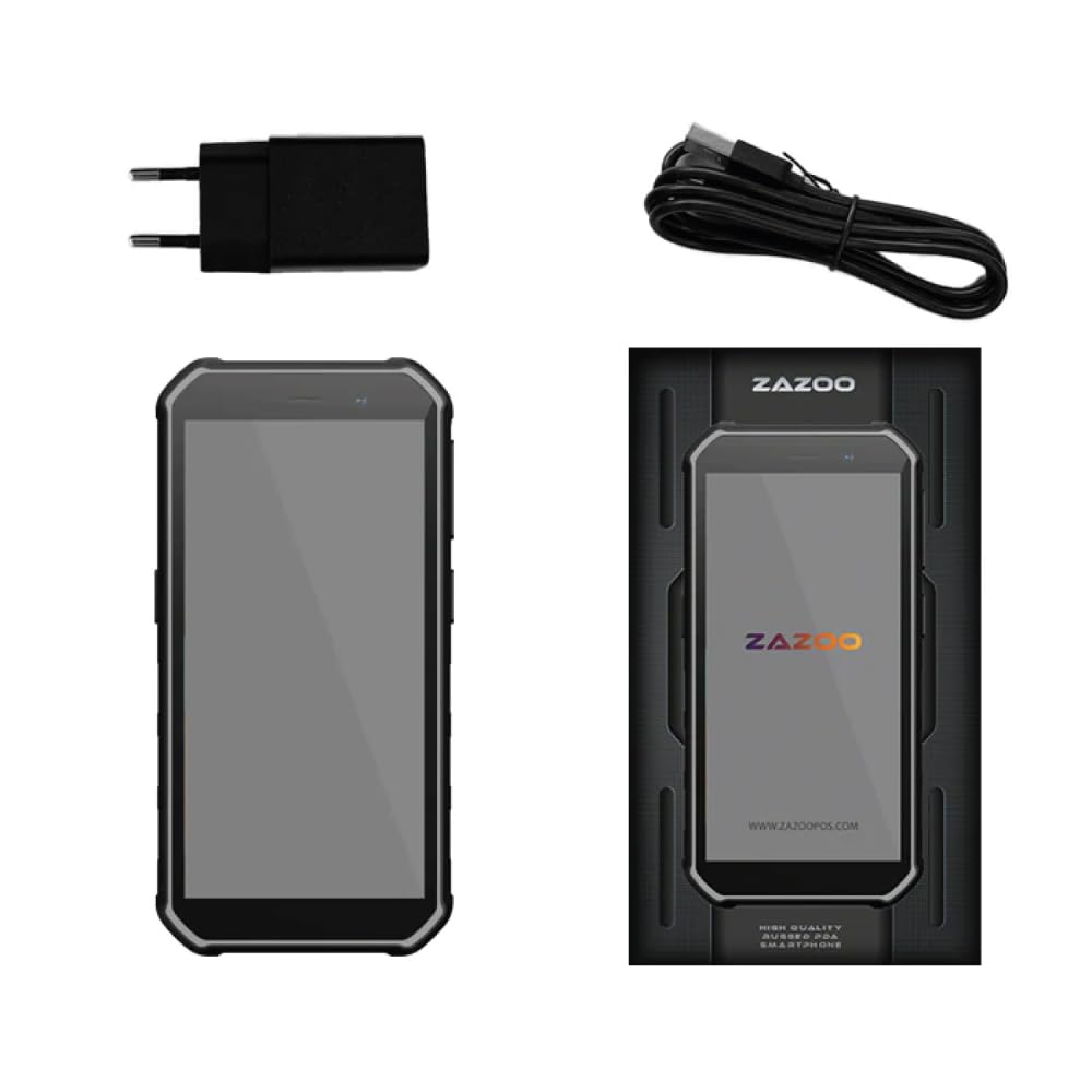 PDA Android 13 - ZAZOO PDA - Caméra 16MP - Écran HD+ 5,5” - 4GB RAM 64GB | Lecture Codes-Barres et QR, NFC, Bluetooth 5.0, OTG, WiFi 5 et 4G, PDA Hôtellerie, Retail et Logistique
