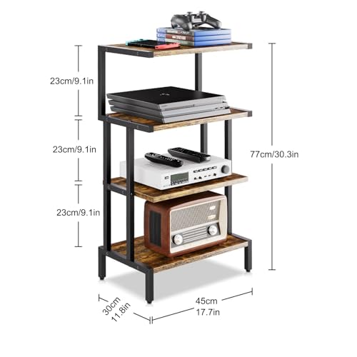 Support armoire multimédia ventilé avec 4 plateaux - 2