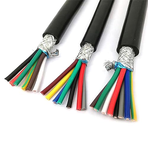 Cavo di alimentazione, cavo accessori, linea di segnale inverter 22AWG 0,3mm², linea di controllo anti-interferenza, cavo schermato multicore da 2 a 24 core (24 core, 3 metri).