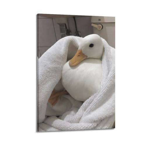 Toile canard blanc deco moderne pour egayer un mur vide et triste