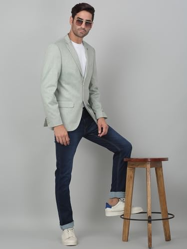 Image of Cantabil Checkered Full Sleeves Notch Lapel Casual Blazer for Men | Casual Blazer for Men | Men Blazer for Casual | Blazer for Men Casual (P MBZC00055)