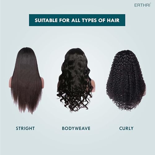 Erthri Unisex Bamboo Wooden Hair Brush, Natural Comb Paddle Detangling Hairbrush with Natural Bamboo Bristles with Round Tips, Perfect for Thick, Thin, Curly, Dry Hair, Gift Kit for Daily Use