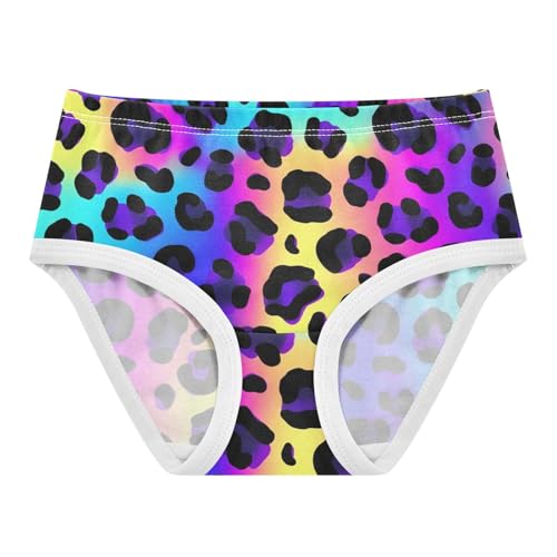 Colorful Leopard Purple Spots Panties for Girl Girls Underwear Toddler Cotton Stylish Briefs Girls Undies 2t